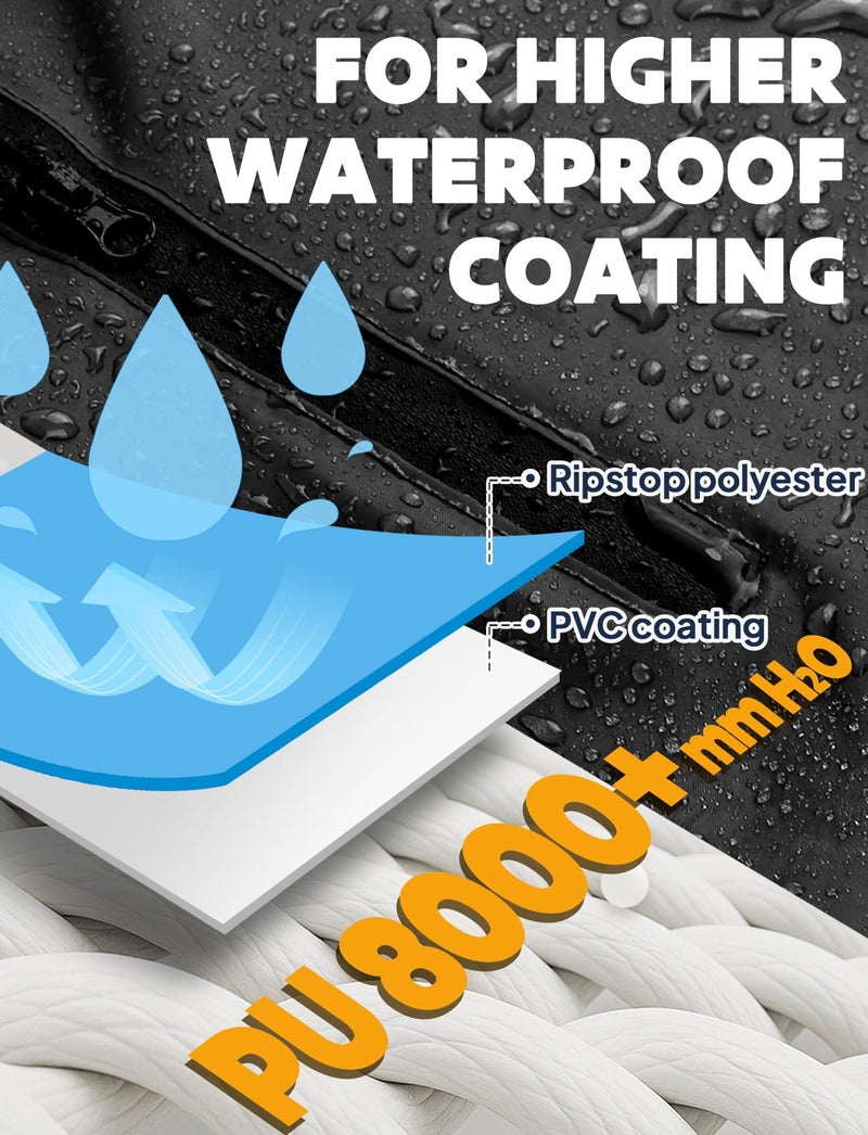 ANYOO Waterproof Rain Poncho Bike Bicycle Rain Capes Lightweight Compact Reusable for Adults - Image 3